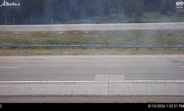 Latest Alberta 511 image at Hwy 1: East of Dead Mans Flat Overpass
