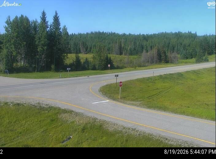Latest Alberta 511 image at Hwy 16: West of Hwy 47 near Edson