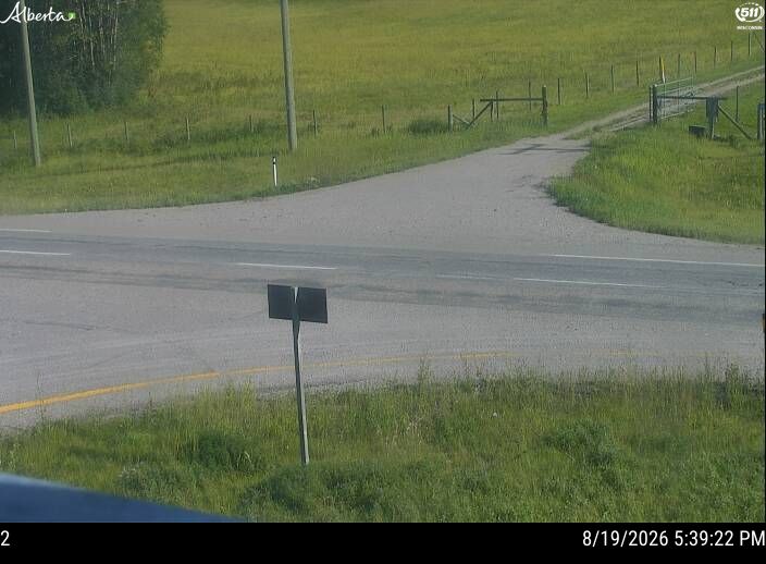 Latest Alberta 511 image at Hwy 16: West of Hwy 47 near Edson