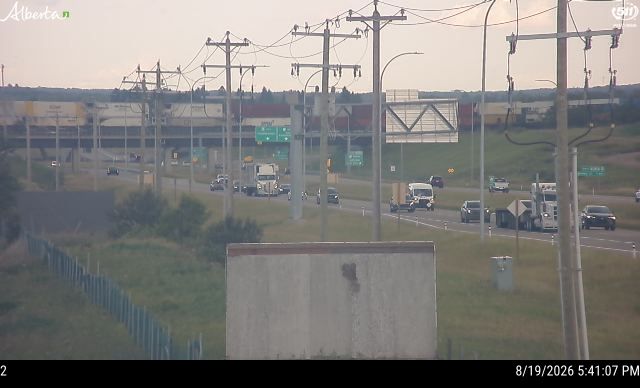 Latest Alberta 511 image at Hwy 16 at Rge Rd 231 / Clover Bar Rd
