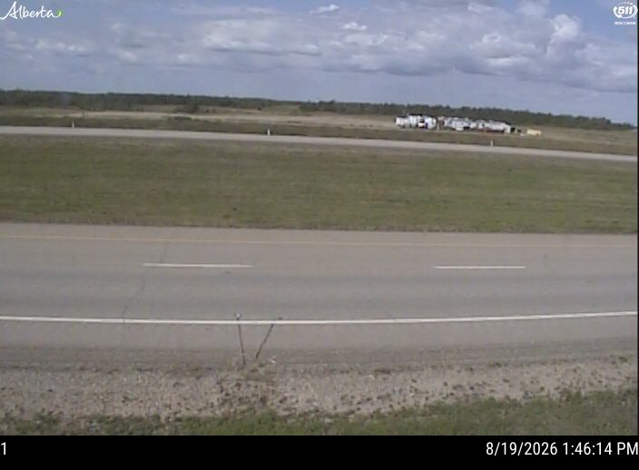 Latest Alberta 511 image at Hwy 63: approx. 94km S of Fort McMurray near Mariana Lake