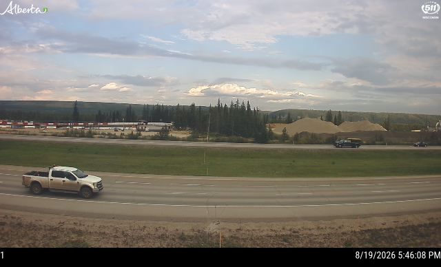 Latest Alberta 511 image at Hwy 63: Supertest Hill, North of Fort McMurray