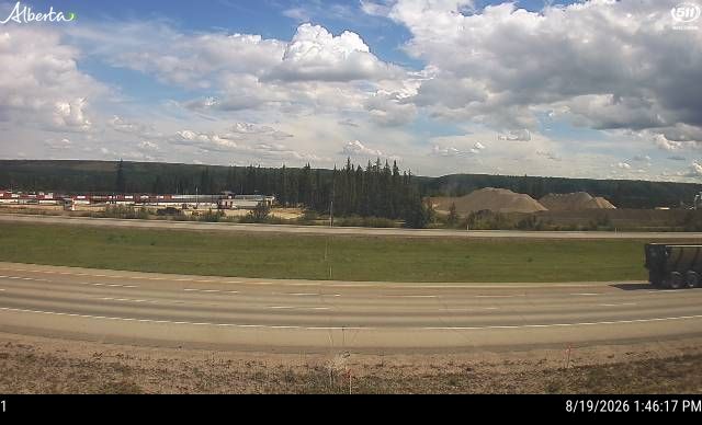 Latest Alberta 511 image at Hwy 63: Supertest Hill, North of Fort McMurray