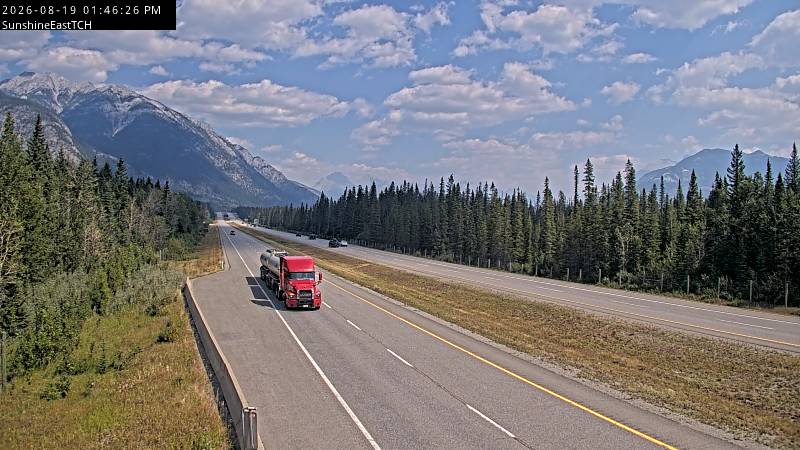 Latest Alberta 511 image at TCH Sunshine Overpass