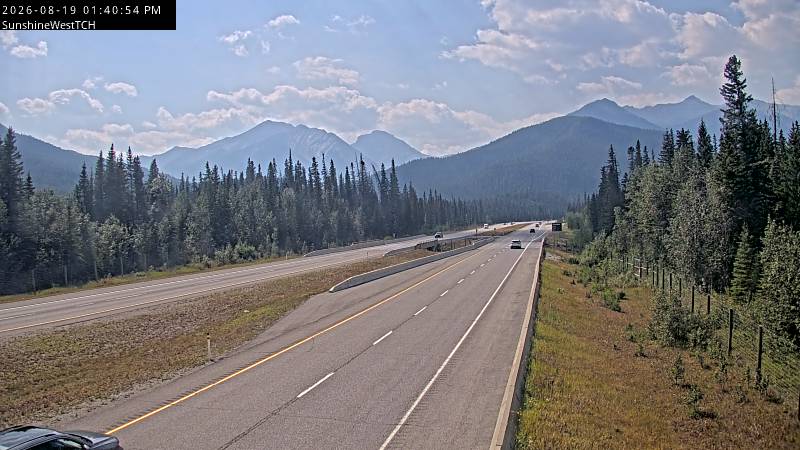 Latest Alberta 511 image at TCH Sunshine Overpass