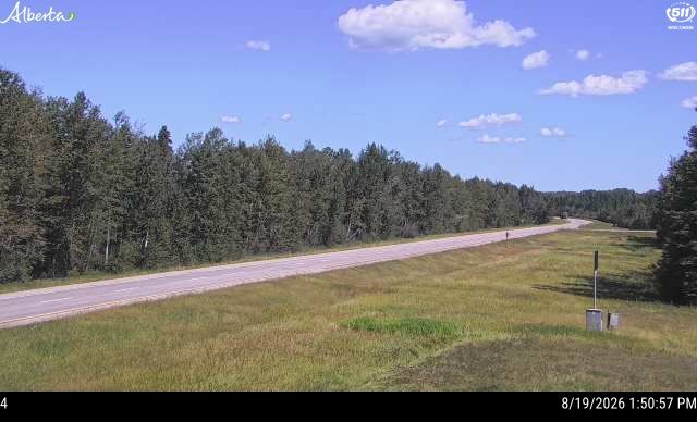 Latest Alberta 511 image at Hwy 16: West of Hwy 32 near Peers