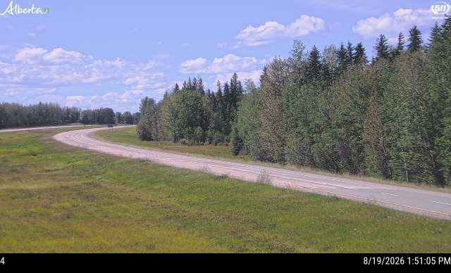 Latest Alberta 511 image at Hwy 16: West of Hwy 32 near Peers