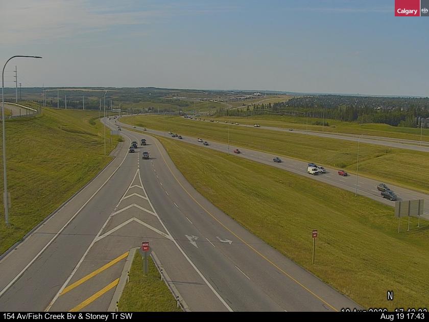 Latest Alberta 511 image at Fish Creek Bv & Stoney Trail SW