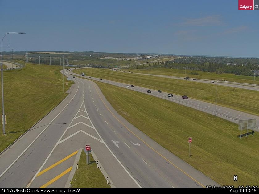 Latest Alberta 511 image at Fish Creek Bv & Stoney Trail SW