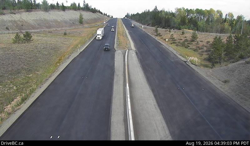 Latest DriveBC image at Hwy 5 at Hwy 97D northbound