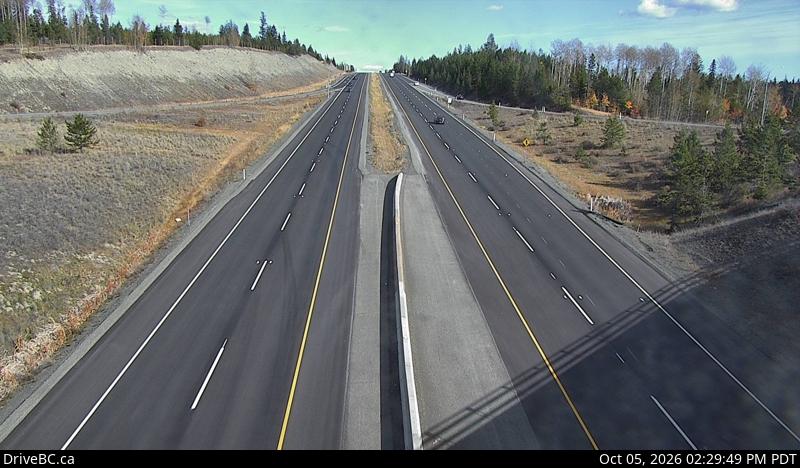 Latest DriveBC image at Hwy 5 at Hwy 97D northbound