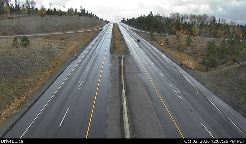 Latest DriveBC image at Hwy 5 at Hwy 97D northbound