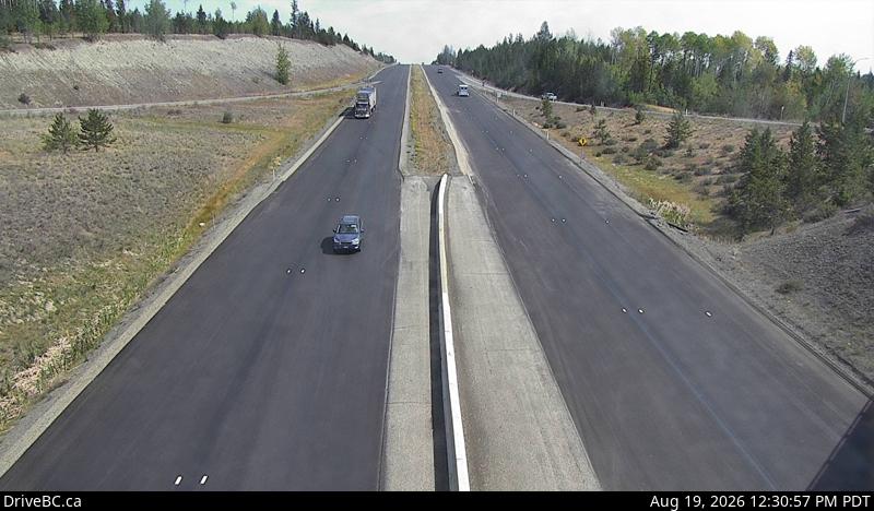 Latest DriveBC image at Hwy 5 at Hwy 97D northbound