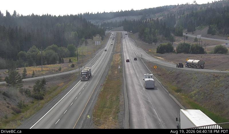 Latest DriveBC image at Hwy 5 at Hwy 97D southbound