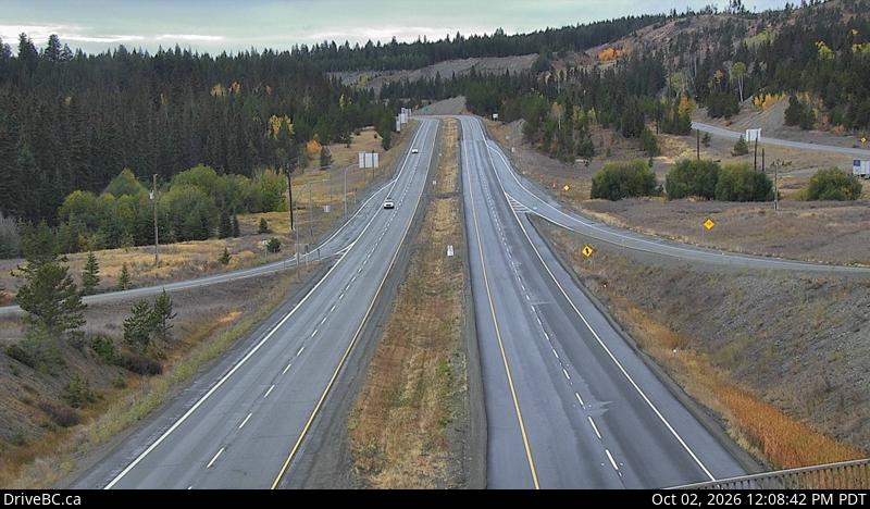 Latest DriveBC image at Hwy 5 at Hwy 97D southbound