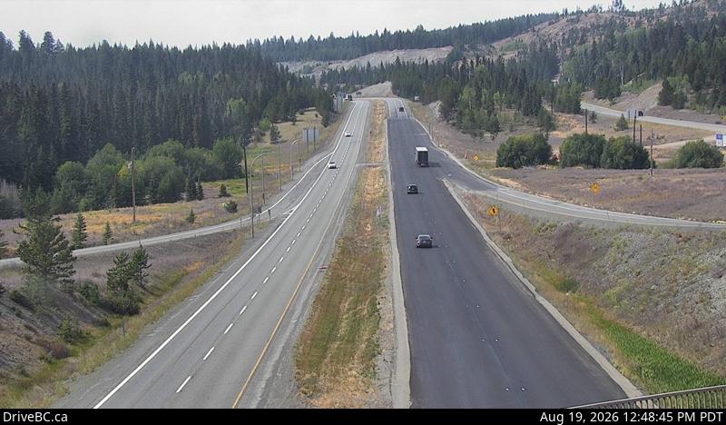 Latest DriveBC image at Hwy 5 at Hwy 97D southbound