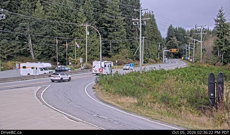 Latest DriveBC image at Ucluelet-Tofino Highway - E