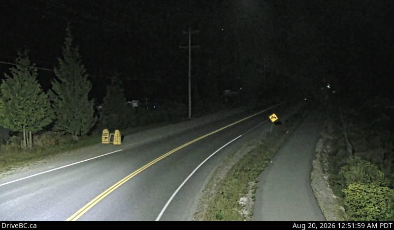 Latest DriveBC image at Ucluelet-Tofino Highway - S