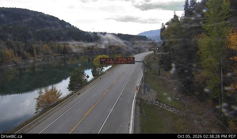 Latest DriveBC image at Little Fort north - S