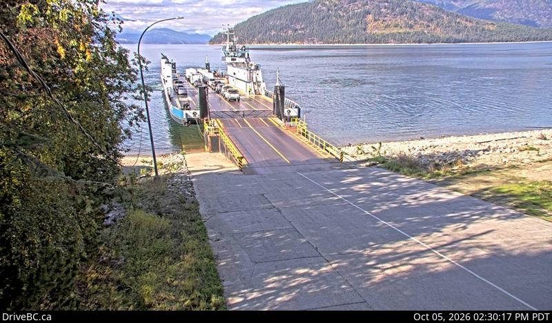 Latest DriveBC image at Galena Bay Landing - Ferry Ramp