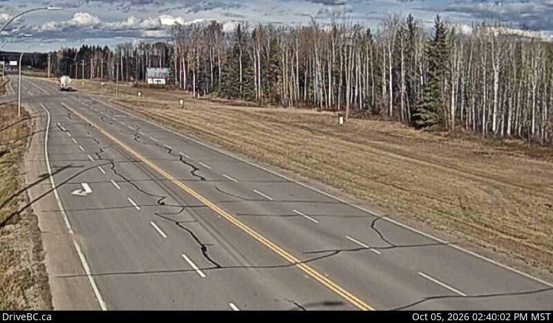 Latest DriveBC image at Fort Nelson