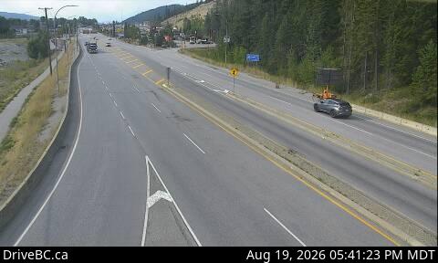 Latest DriveBC image at Golden northbound