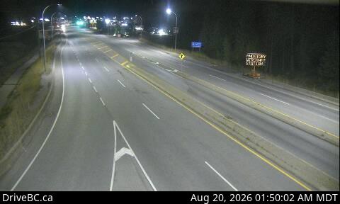 Latest DriveBC image at Golden northbound