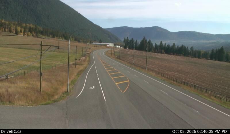 Latest DriveBC image at Falkland