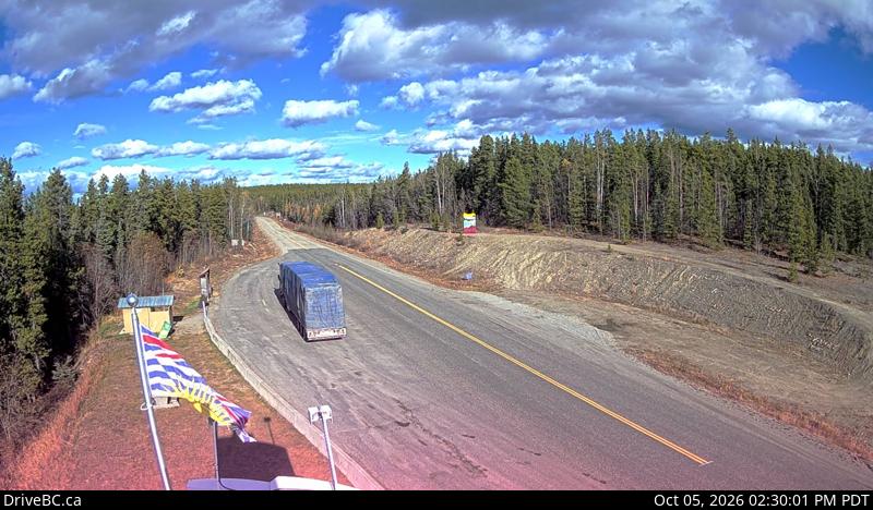 Latest DriveBC image at BC-Yukon Border