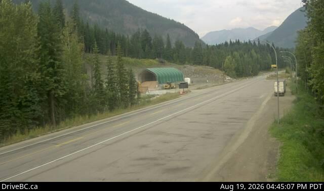 Latest DriveBC image at Albert Canyon