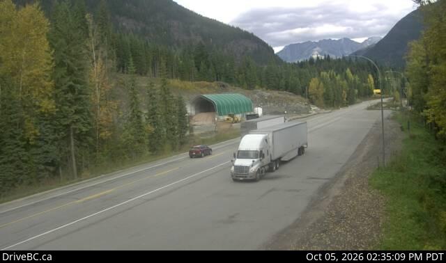 Latest DriveBC image at Albert Canyon