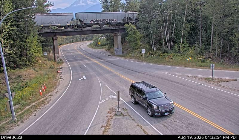 Latest DriveBC image at Hwy 1 at Hwy 23 - S
