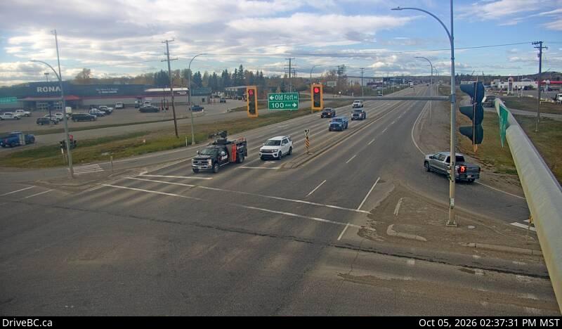 Latest DriveBC image at Fort St. John - NW