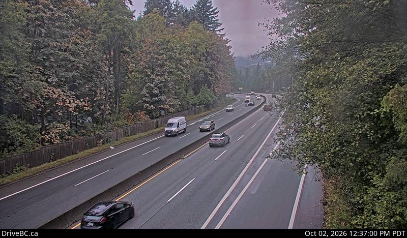 Latest DriveBC image at Hwy 1 at Hadden Drive Ramp - W