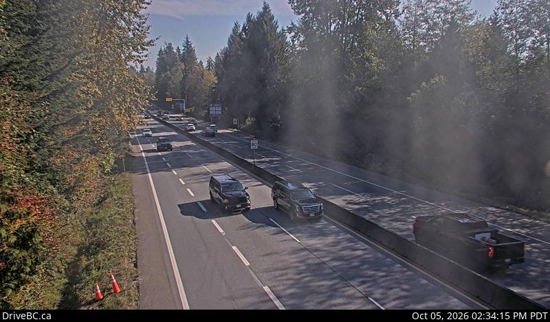 Latest DriveBC image at Hwy 1 at Hadden Drive Ramp - E