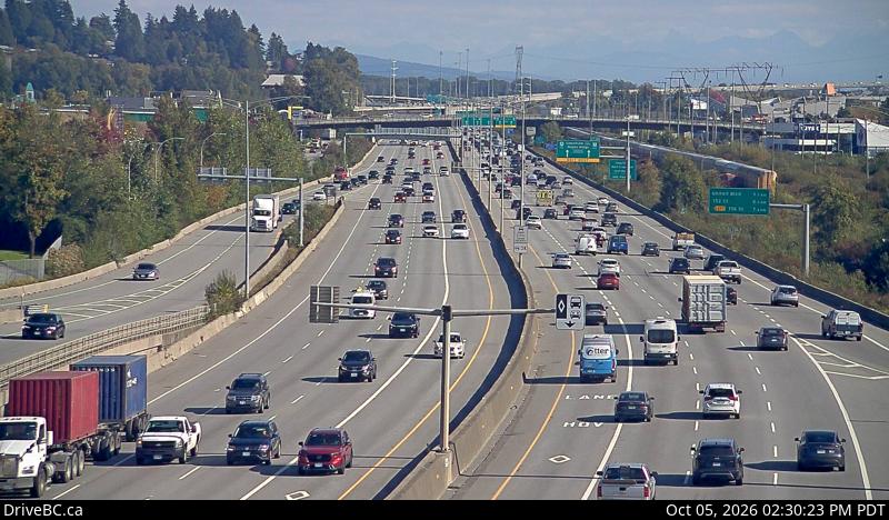 Latest DriveBC image at Coquitlam