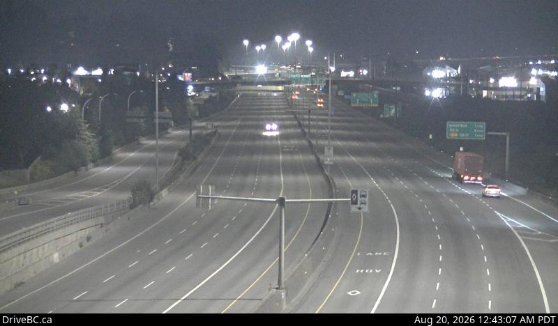 Latest DriveBC image at Coquitlam