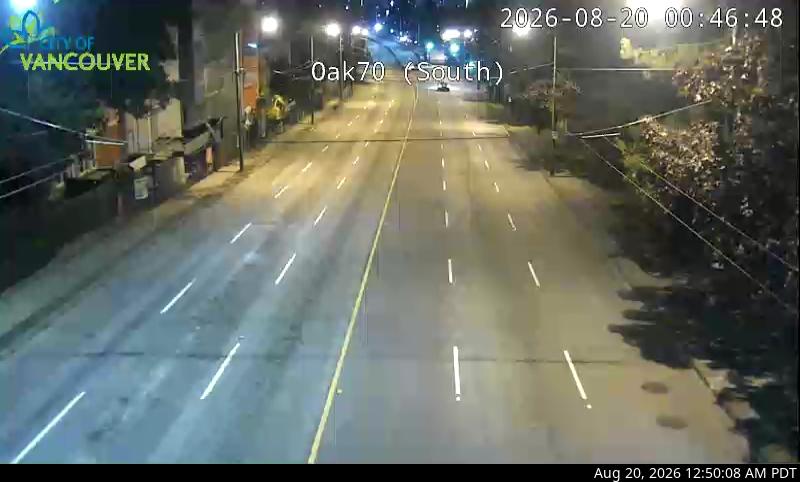 Latest DriveBC image at Oak Street at 70 Avenue - S