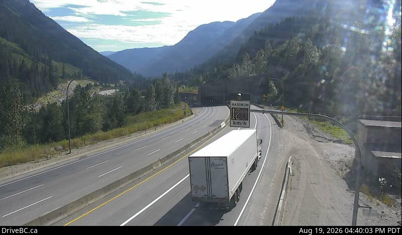 Latest DriveBC image at Coquihalla Great Bear Snowshed - S