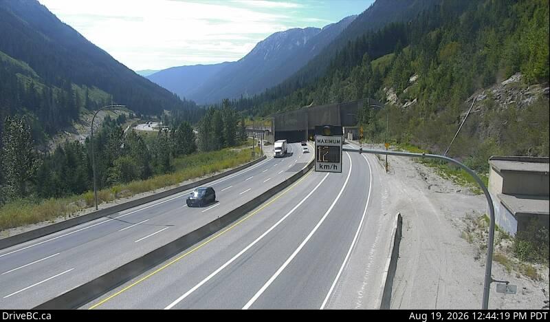 Latest DriveBC image at Coquihalla Great Bear Snowshed - S
