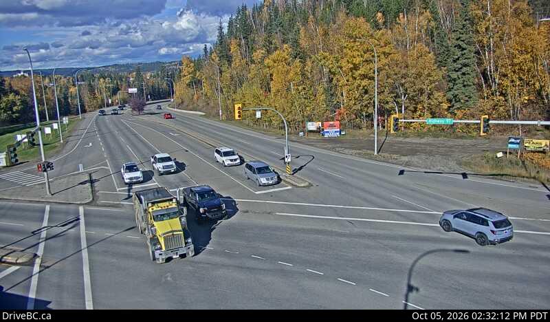 Latest DriveBC image at Prince George eastbound