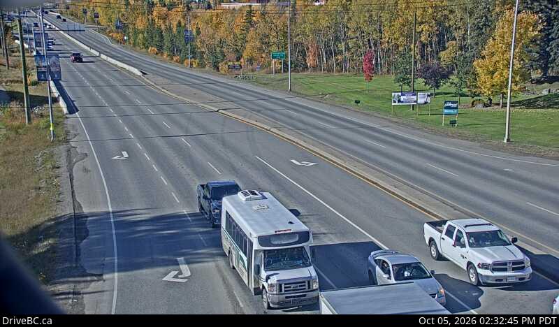 Latest DriveBC image at Prince George northbound