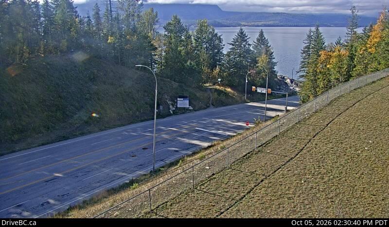 Latest DriveBC image at Galena Bay Landing - Front