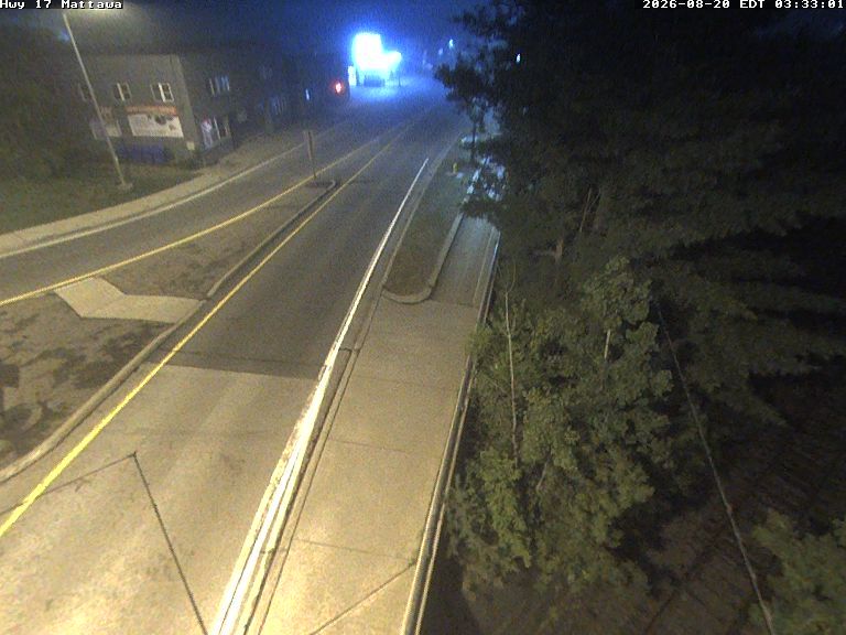 Latest Ontario 511 image at Highway 17 at Mattawan Roundabout