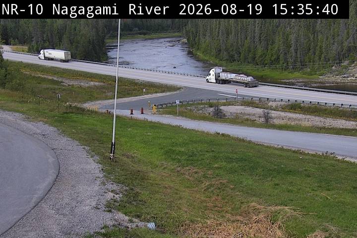 Latest Ontario 511 image at Highway 11 at Nagagami River Bridge