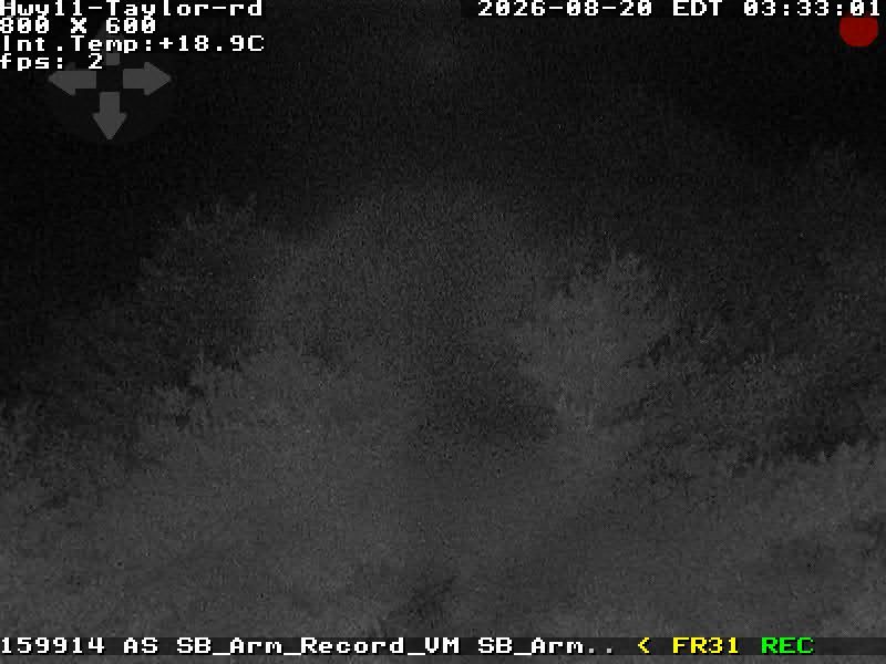 Latest Ontario 511 image at Highway 11 at Taylor Road