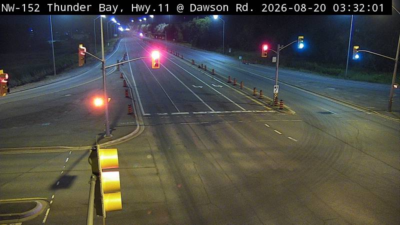 Latest Ontario 511 image at Highway 11 at Dawson Road