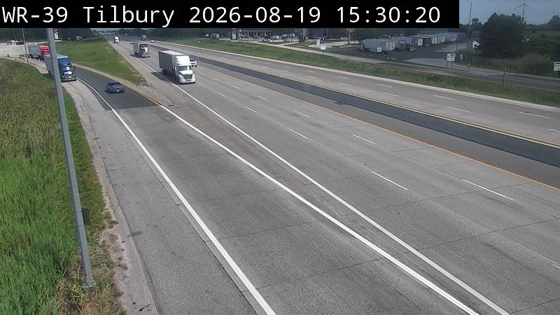 Latest Ontario 511 image at Highway 401 at Tilbury ONRoute